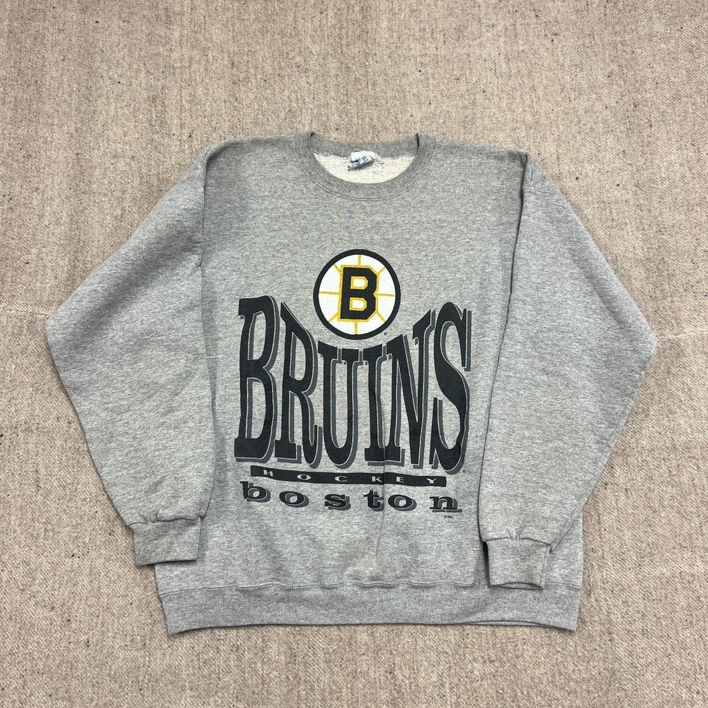 Vintage Boston Bruins Sweatshirt Mens XL Gray 1990s NHL Salem Sportswear